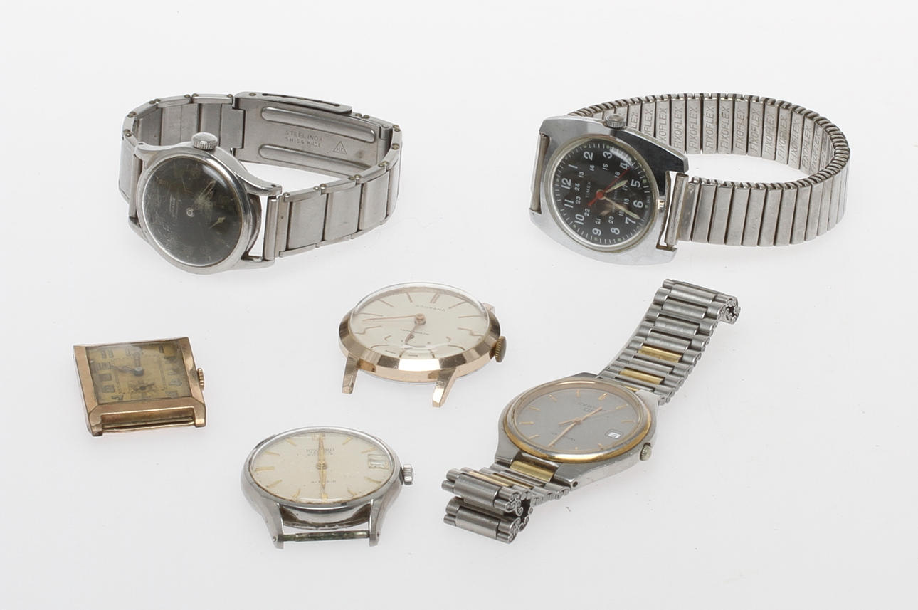 HERRARMBANDSUR, 6 st, Bla "Tissot, Antimagnetique".