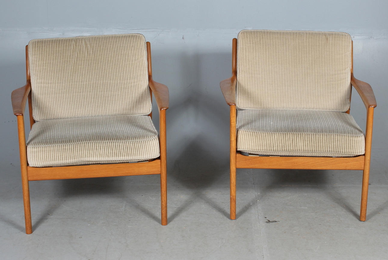 LÆNESTOLE, 1 par, "USA 75", Folke Olsson.