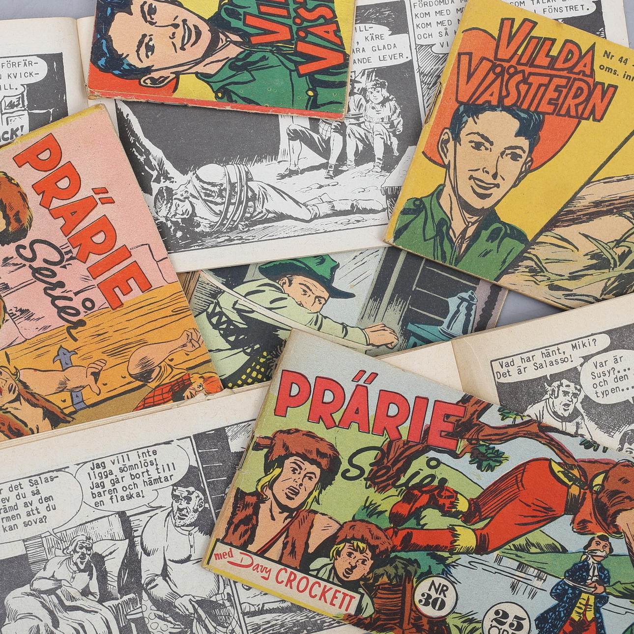 VILDE VESTEN, PRÆRIESERIEN, 156 stk, 1958 - 1963.