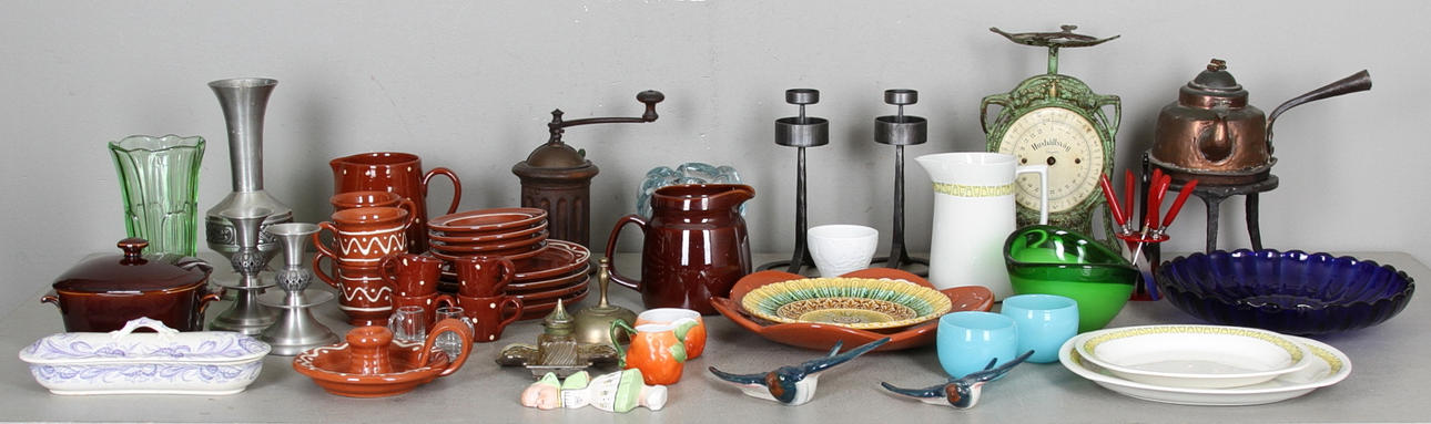 DIVERSE, 1800-1900-tal, bl.a. Boda, Rörstrand, Gabriel med mera.