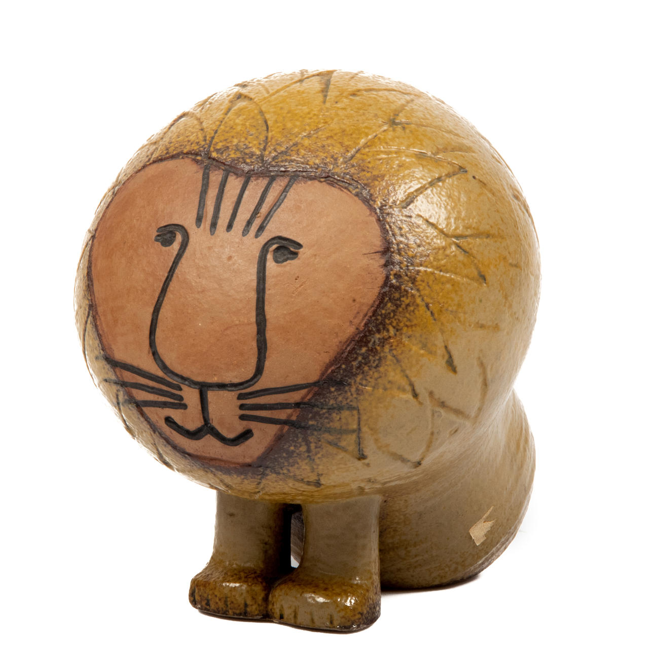 LISA LARSON. Figurin, stengods, lejon, Gustavsberg.