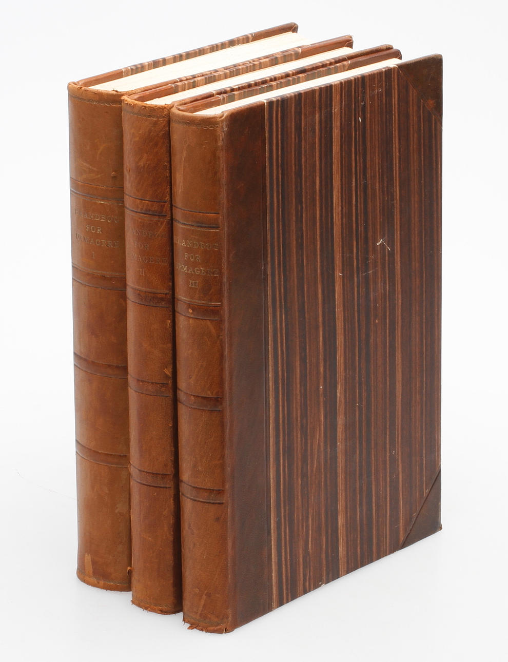 BÖCKER, 3 st, "Haandbog for urmagere I-III".