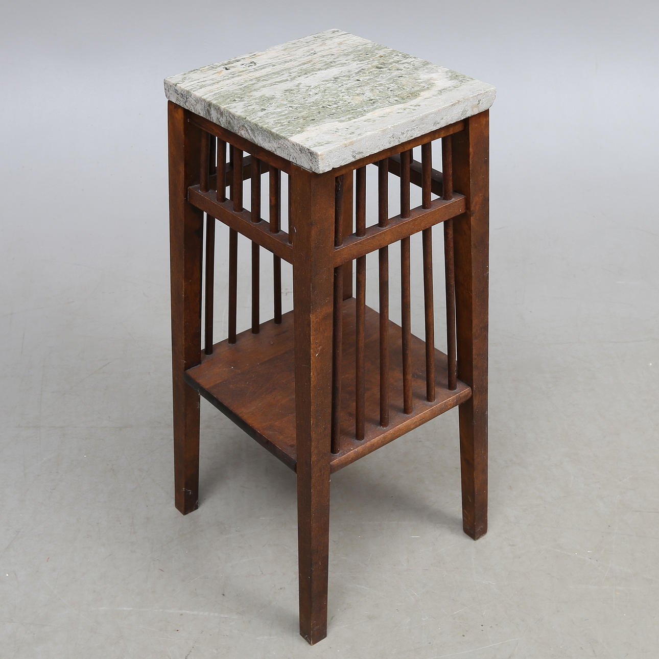 PEDESTAL, with stone slab, 20th century.