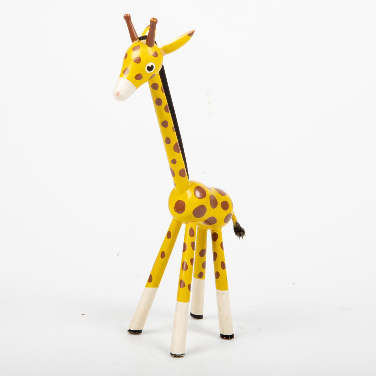 FIGUR, Giraffe, bemaltes Holz, Gunnar Ander.
