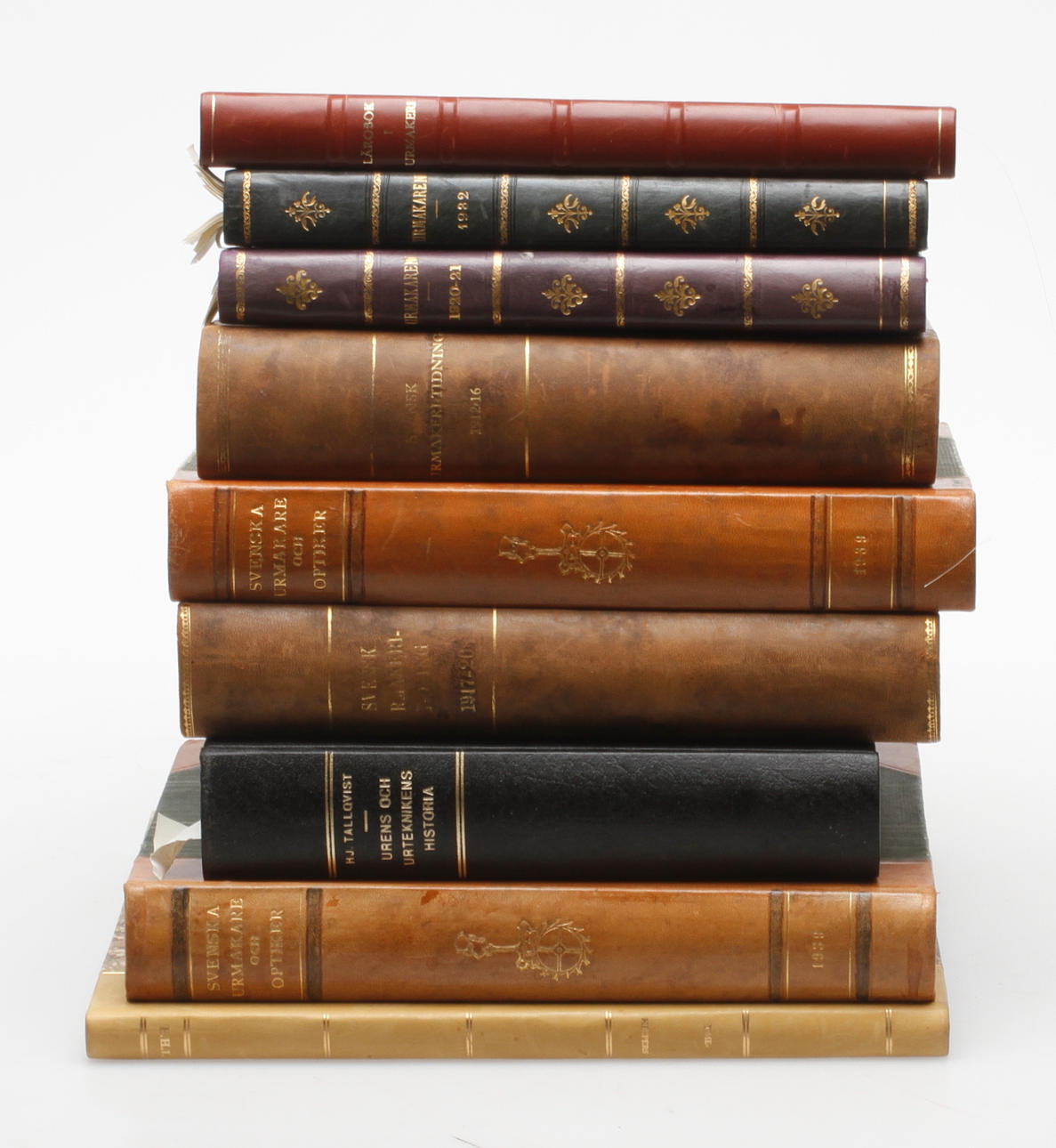 BÖCKER, 9 st, klockliteratur.