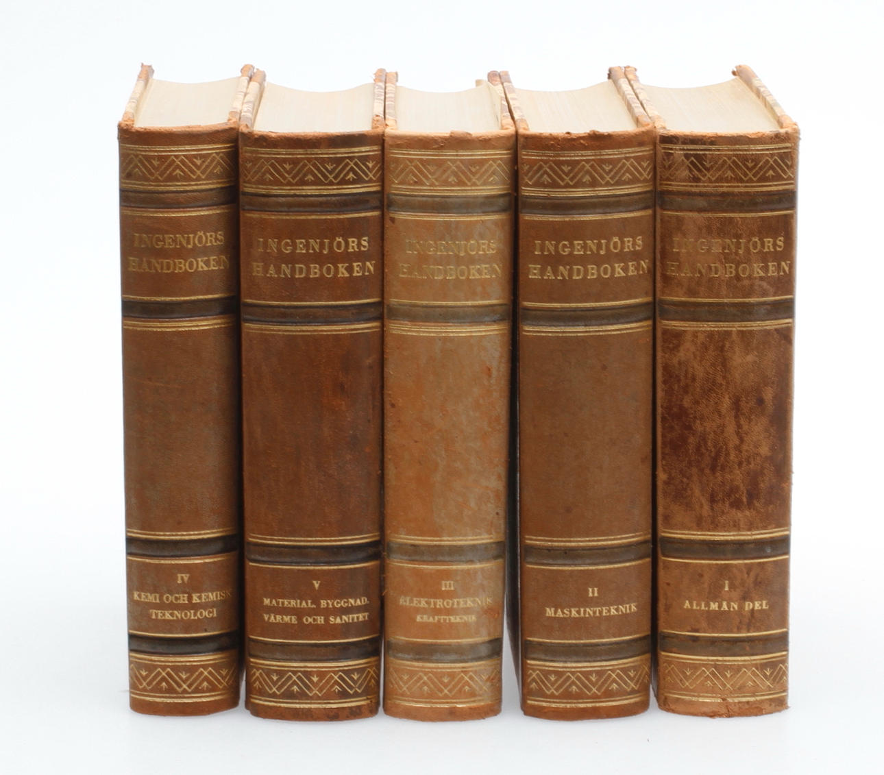 BÖCKER, 5 st, "Ingenjörs handboken" 1940-tal.
