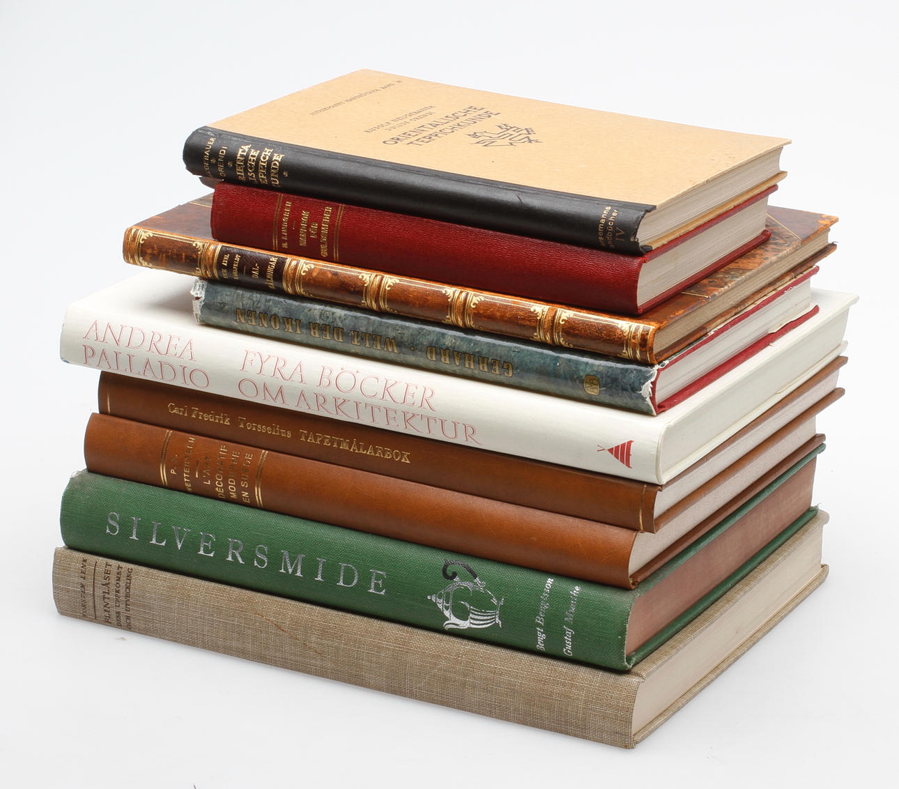 BÖCKER, 9 st, bl.a. om silversmide.