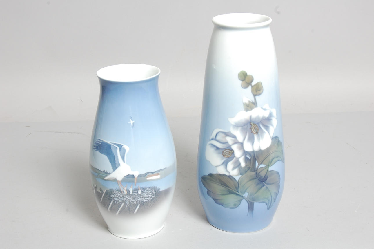 VASER, 2 st , porslin, Royal Copenhagen, Bing & Gröndahl.