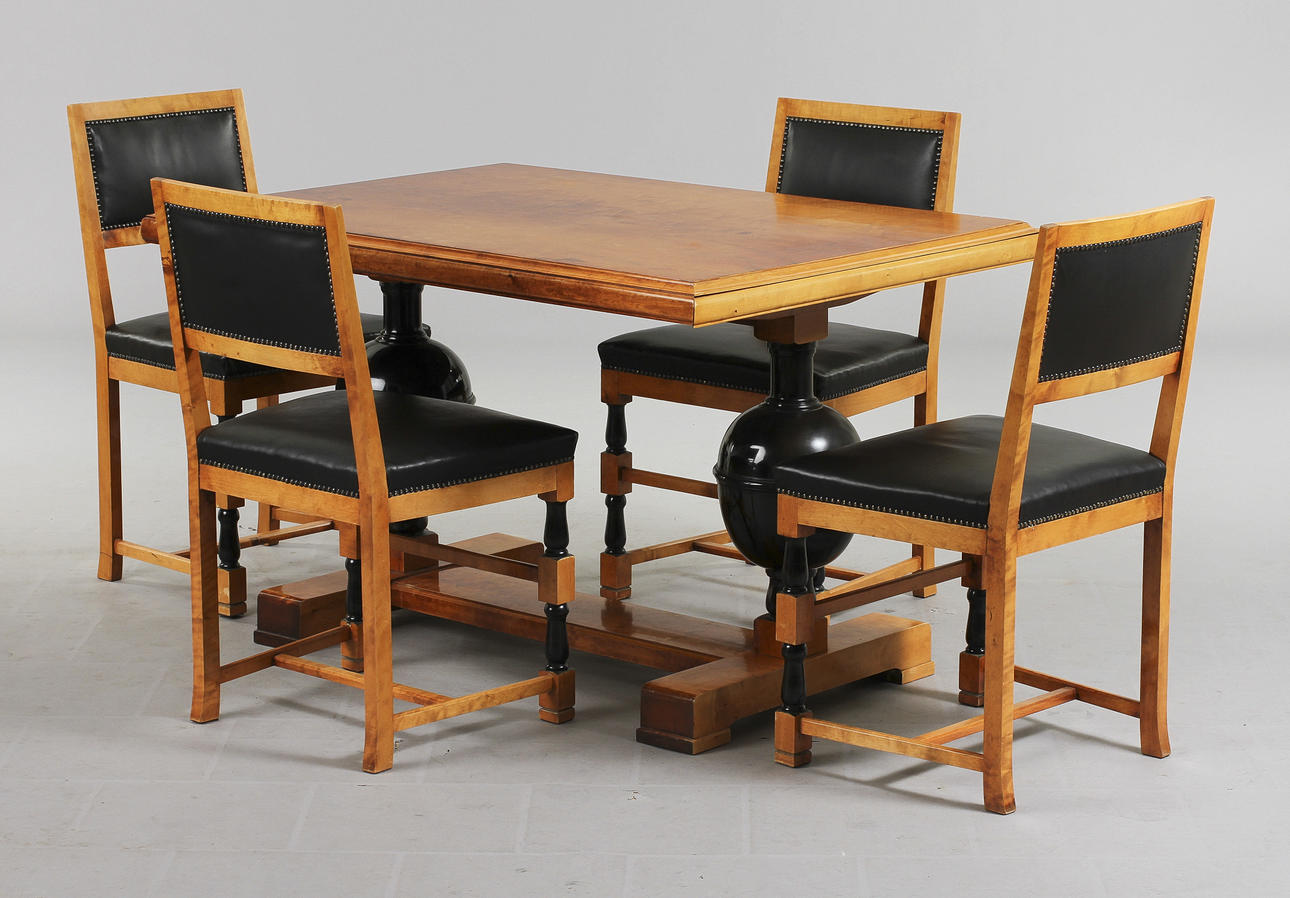 MATSALSMÖBEL, 10 delar. Barockstil, 1930-tal.