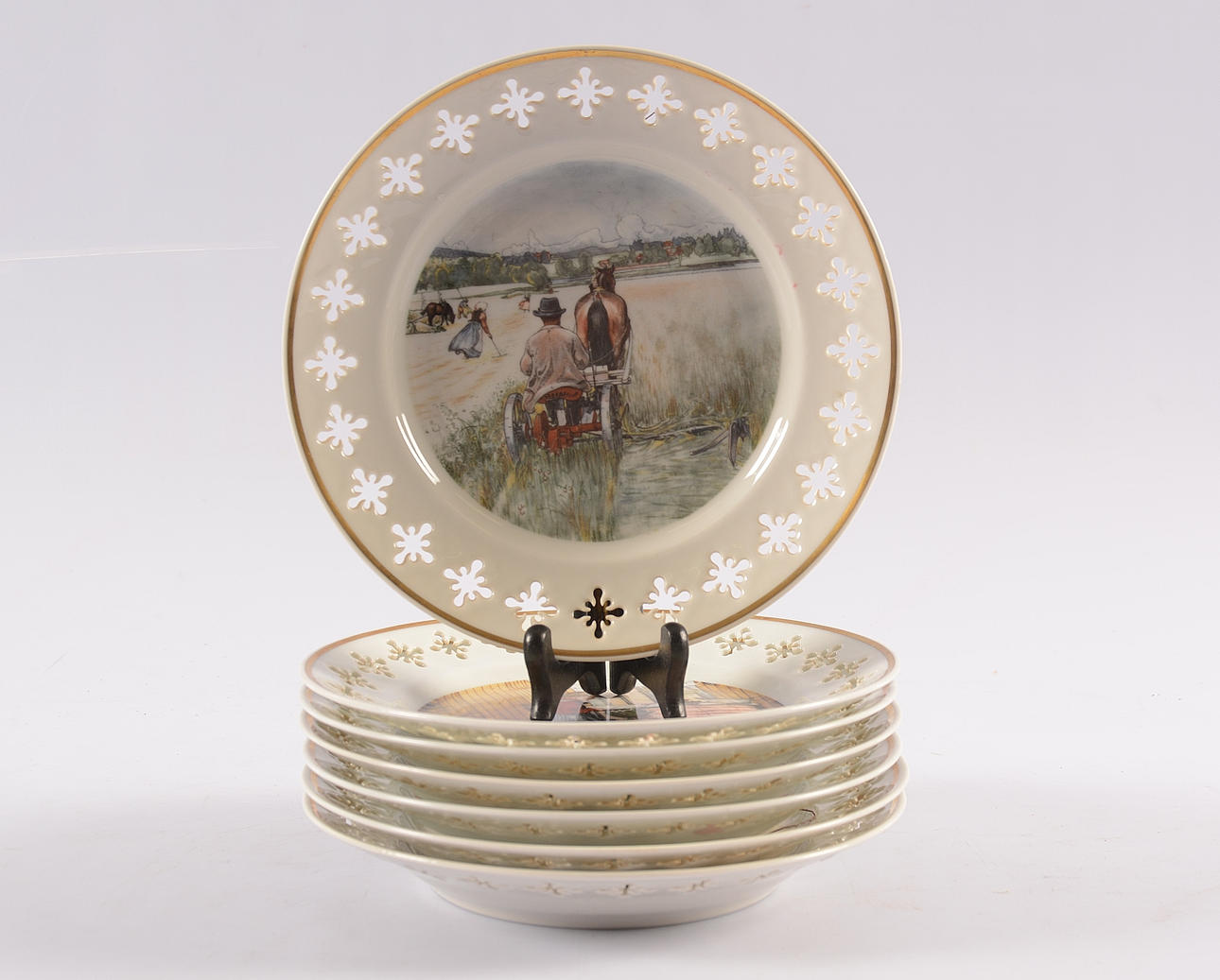 SAMLARTALLRIKAR, 7 st, porslin, Bing & Gröndahl.