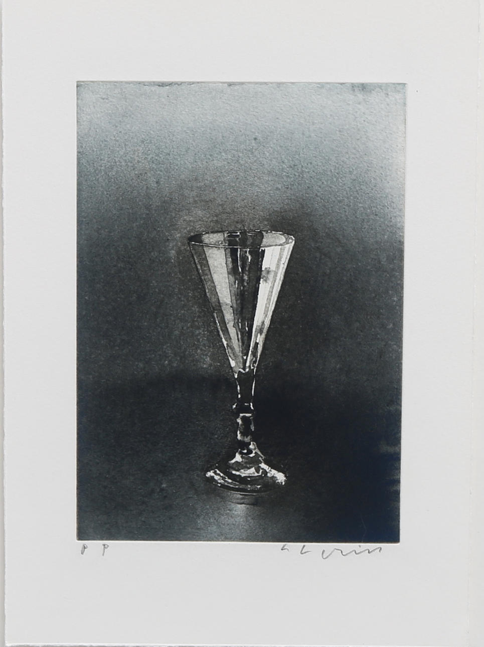 LARS LERIN, stained glass, signed proof print, etching.