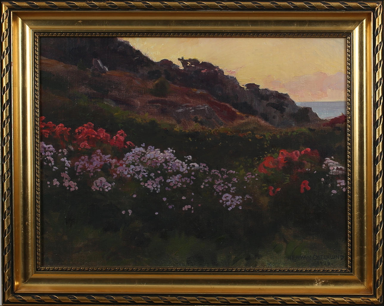 HERMAN ÖSTLUND. Motiv från Kullaberg. Olja på duk. Signerad och daterad 1929.