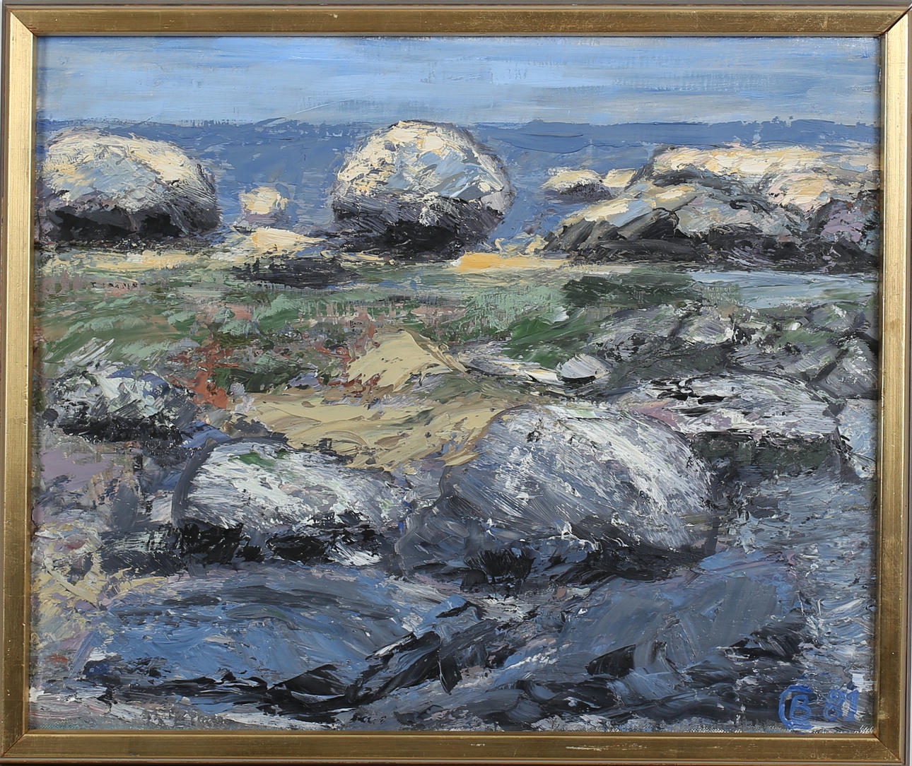 BO CRONQUIST. Kust II. Olja på duk. Signerad B C och daterad -81.