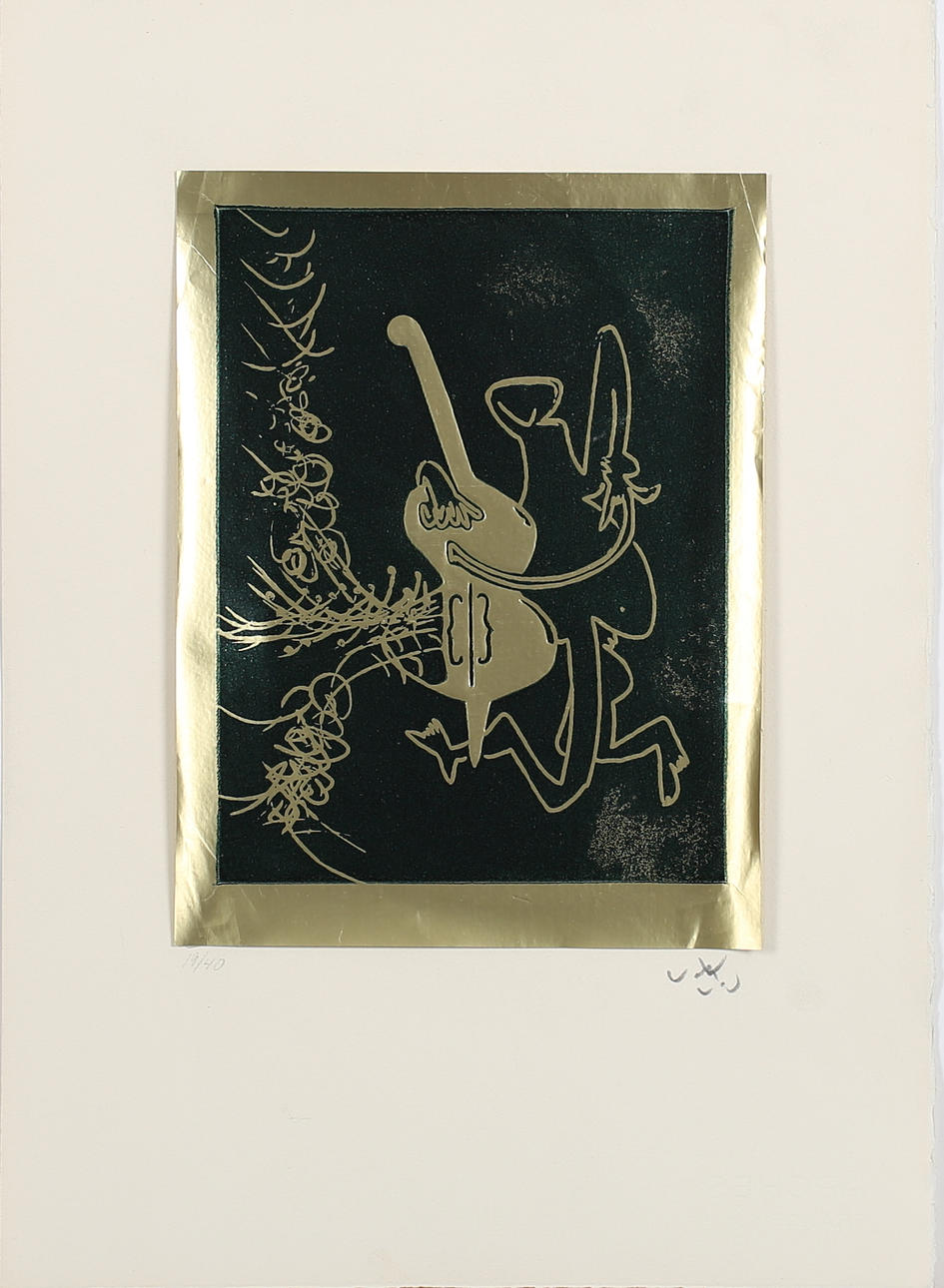 ROBERTO MATTA. Komposition. Litografiskt tryck. Signerad.