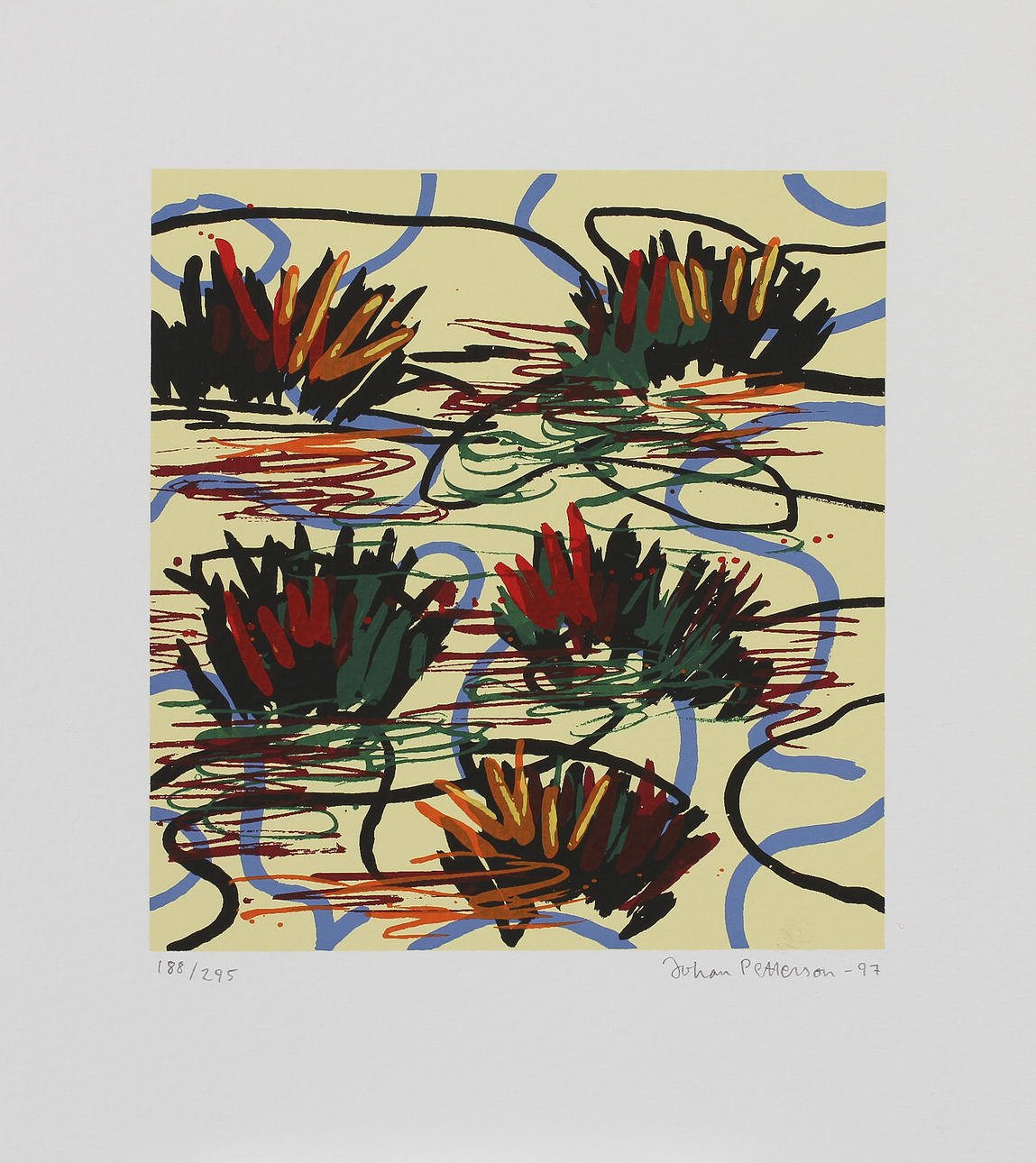 JOHAN PETTERSSON. Färglitografi, signerad och numrerad 188/295.