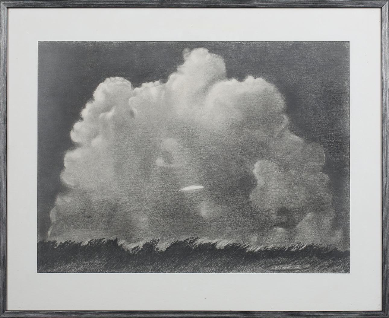 ALLAN FRIIS. Landskap. Blyertsteckning. Signerad och daterad 1988.