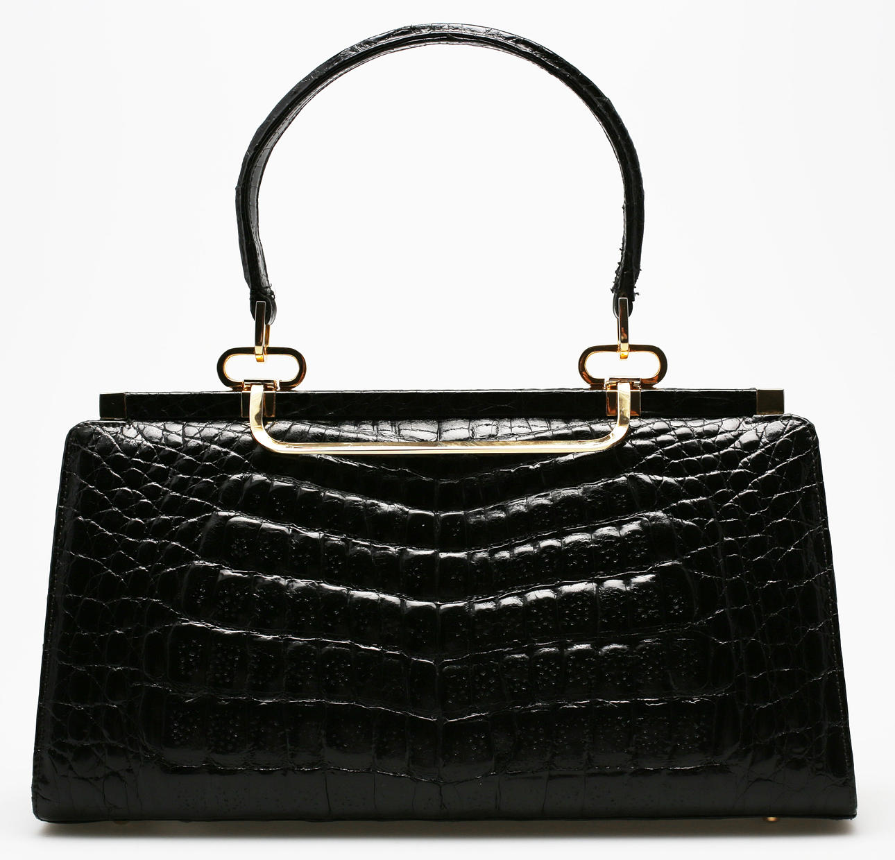 DAMHANDVÄSKA, präglat läder, 1900-talets andra hälft.