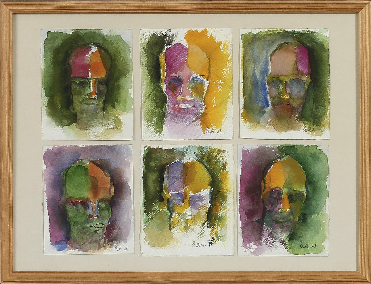 ÅKE RUDOLF NILSSON, akvareller, 6 st, sign.