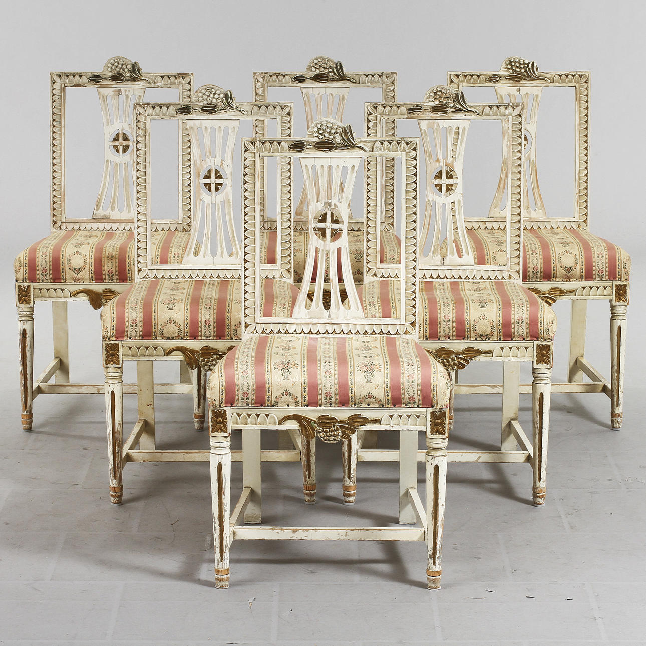 STOLAR, 6 stycken. 1800/1900-tal. Troligen Lindome.