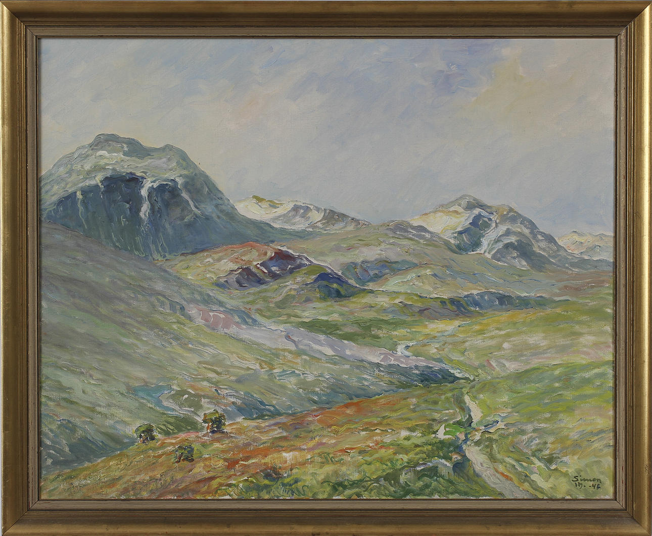 SIMON THORBJÖRNSEN. "I Rondane". Olja på duk, signerad Simon Th. -46.