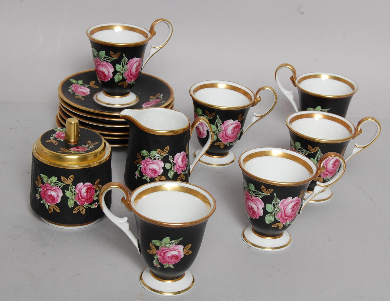 KAFFESERVISDELAR, 14 st, empirestil, 1900-tal.