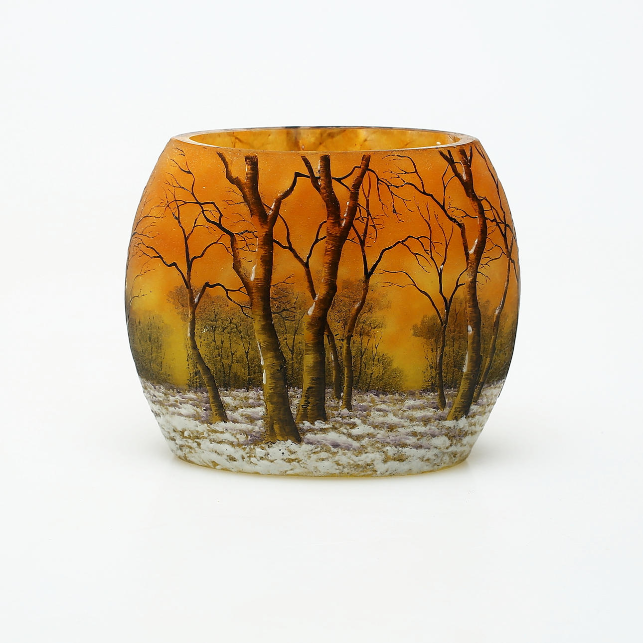 VASE, glass, Daum Nancy, around 1900.