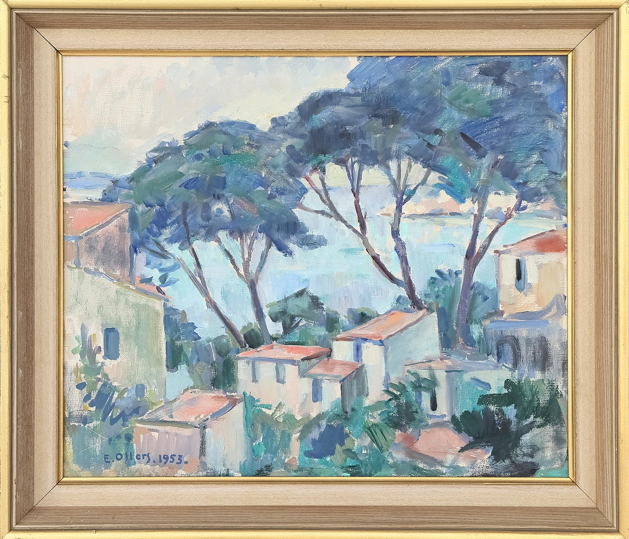 EDVIN OLLERS. Oil on canvas, signed.