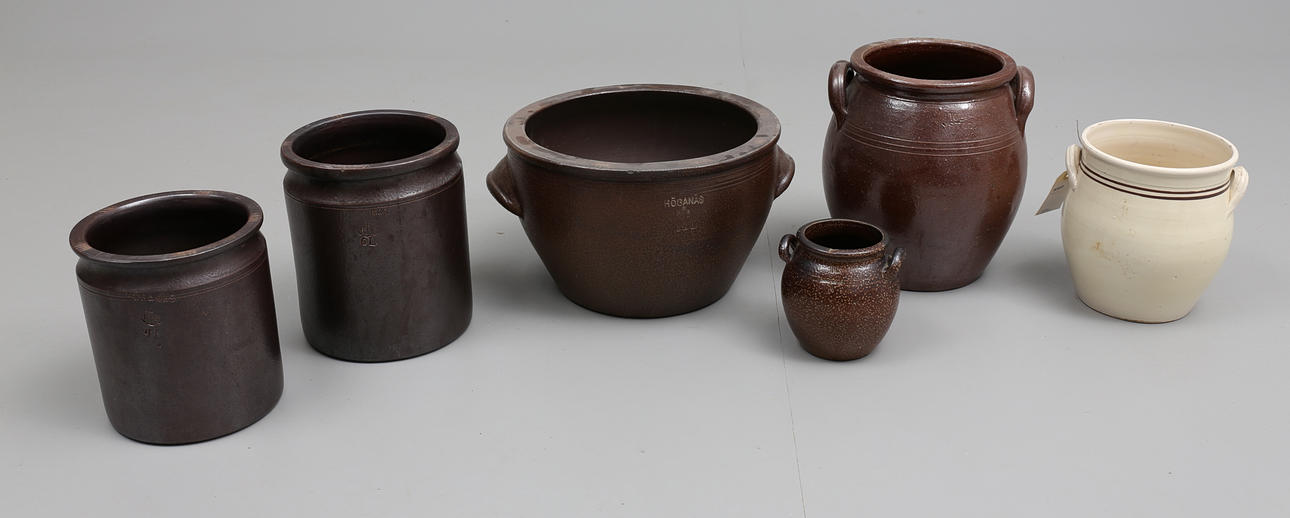 KRUS, 6 st, Ystad, Gefle, Höganäs.