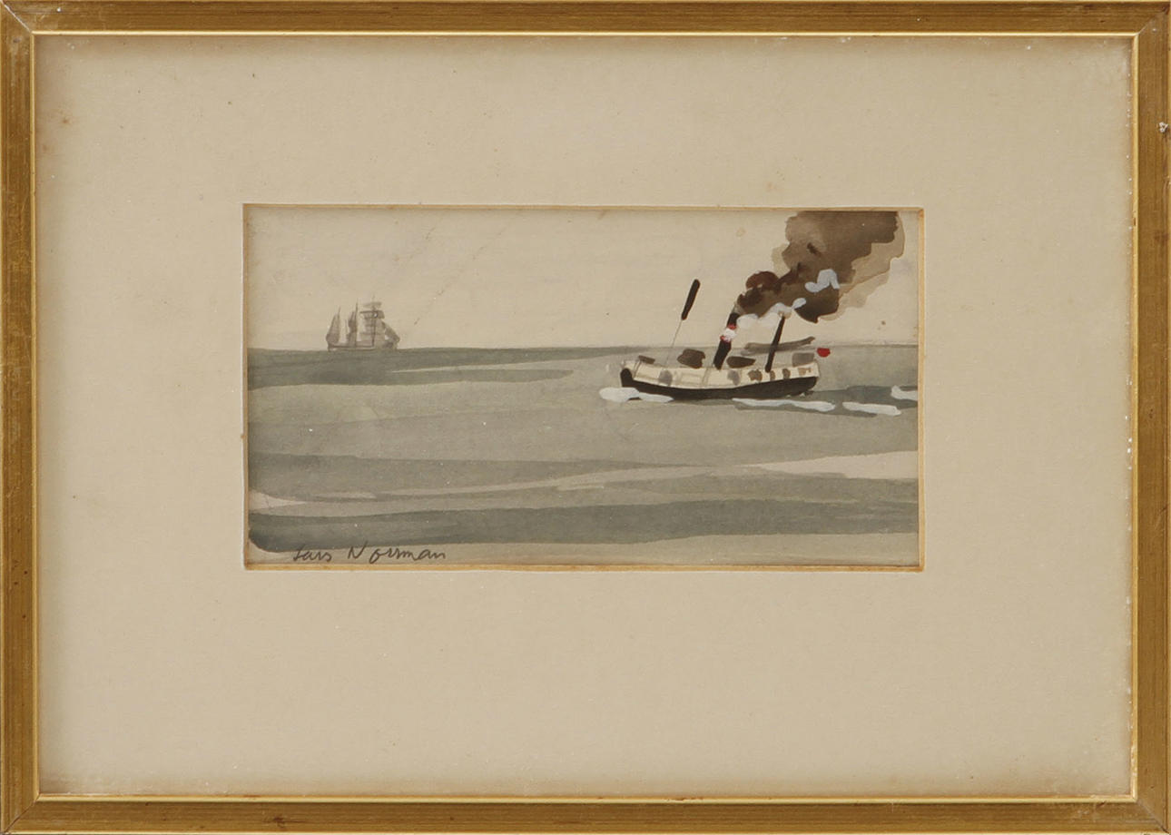 LARS NORRMAN. Gouacher, 4 st, signerade.