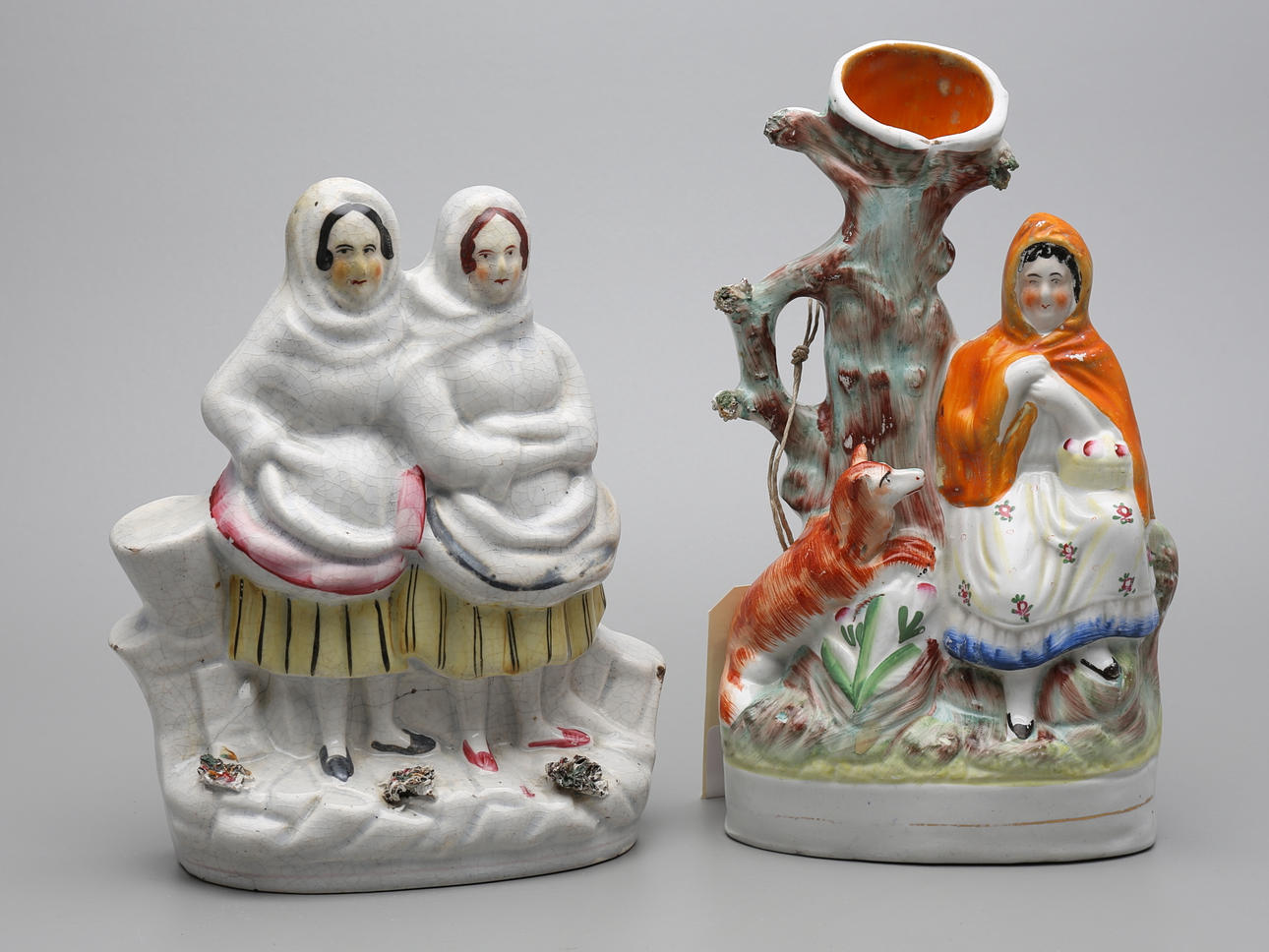 FIGURINER, 2 st, Staffordshire England, 1800-tal.