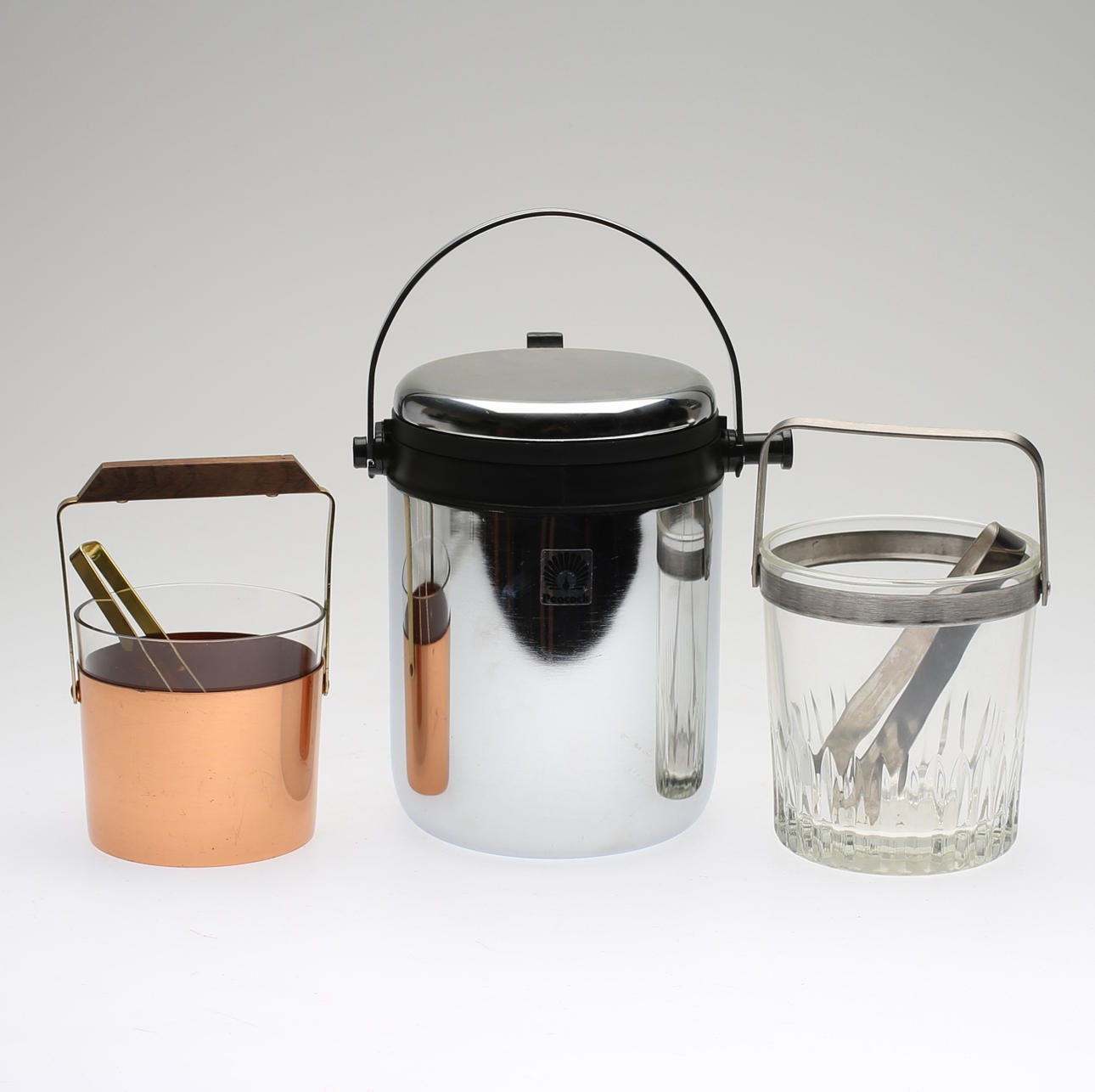 ICE BUCKETS, 3 pcs, including Peacock.