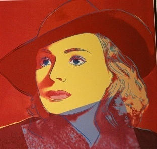 ANDY WARHOL: INGRID BERGMANN, VÄRISIIRTO, 1983.