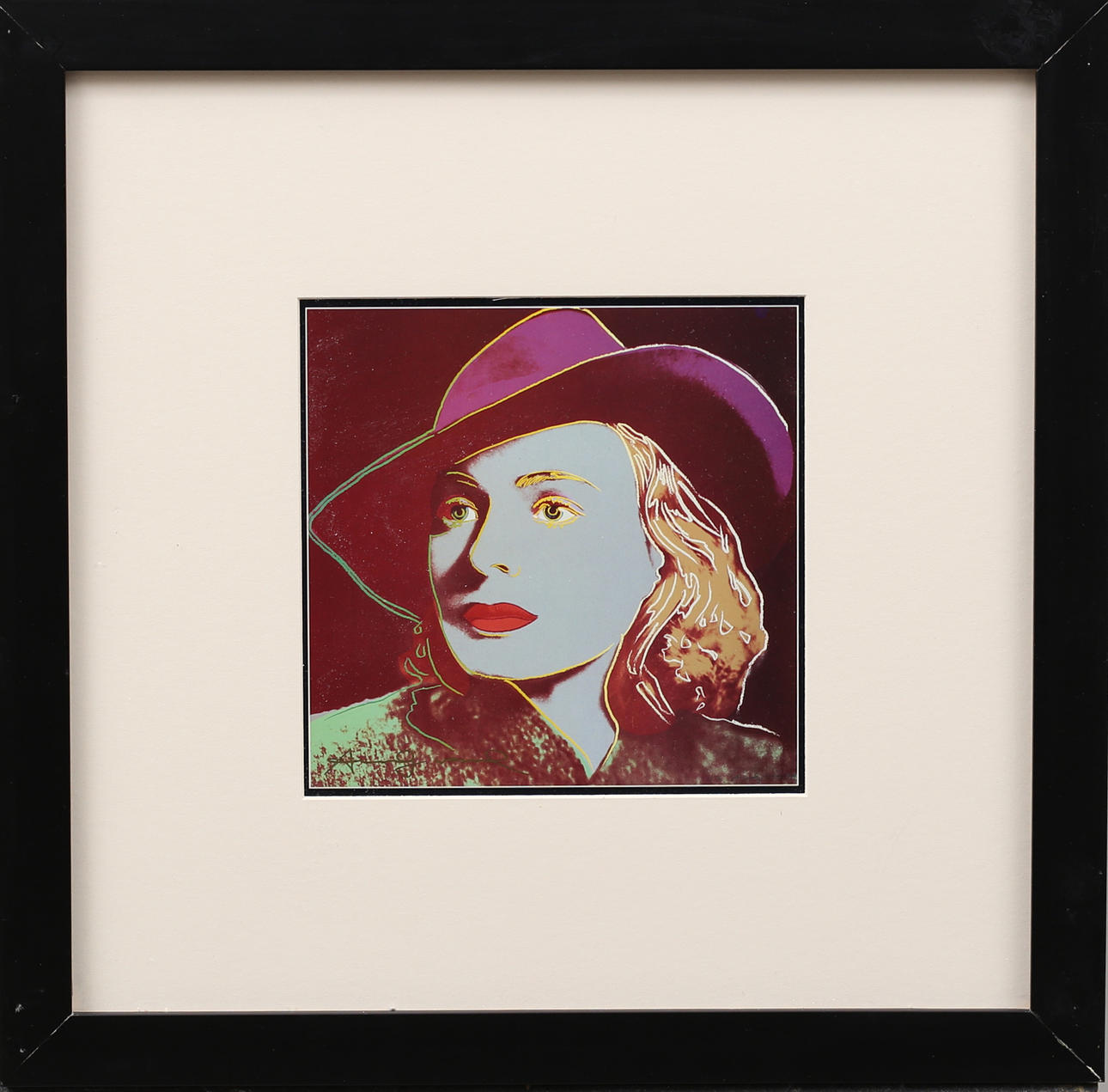 ANDY WARHOL. Ingrid Bergman, offsettryk, signeret.