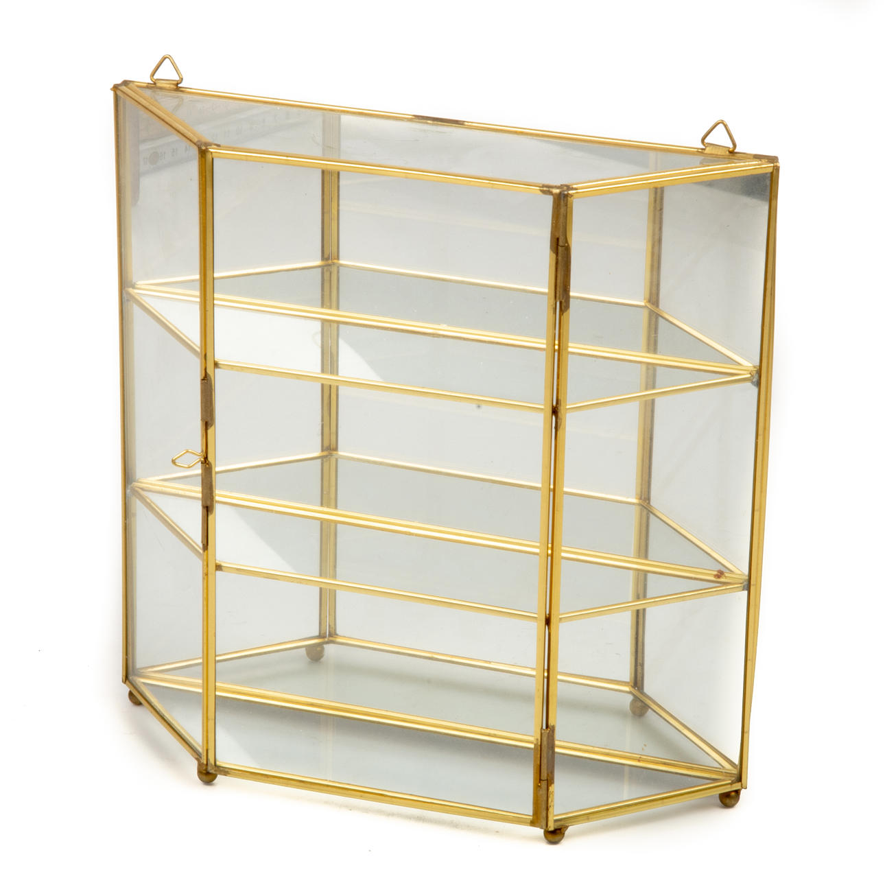 DISPLAY CABINET, glass/brass.