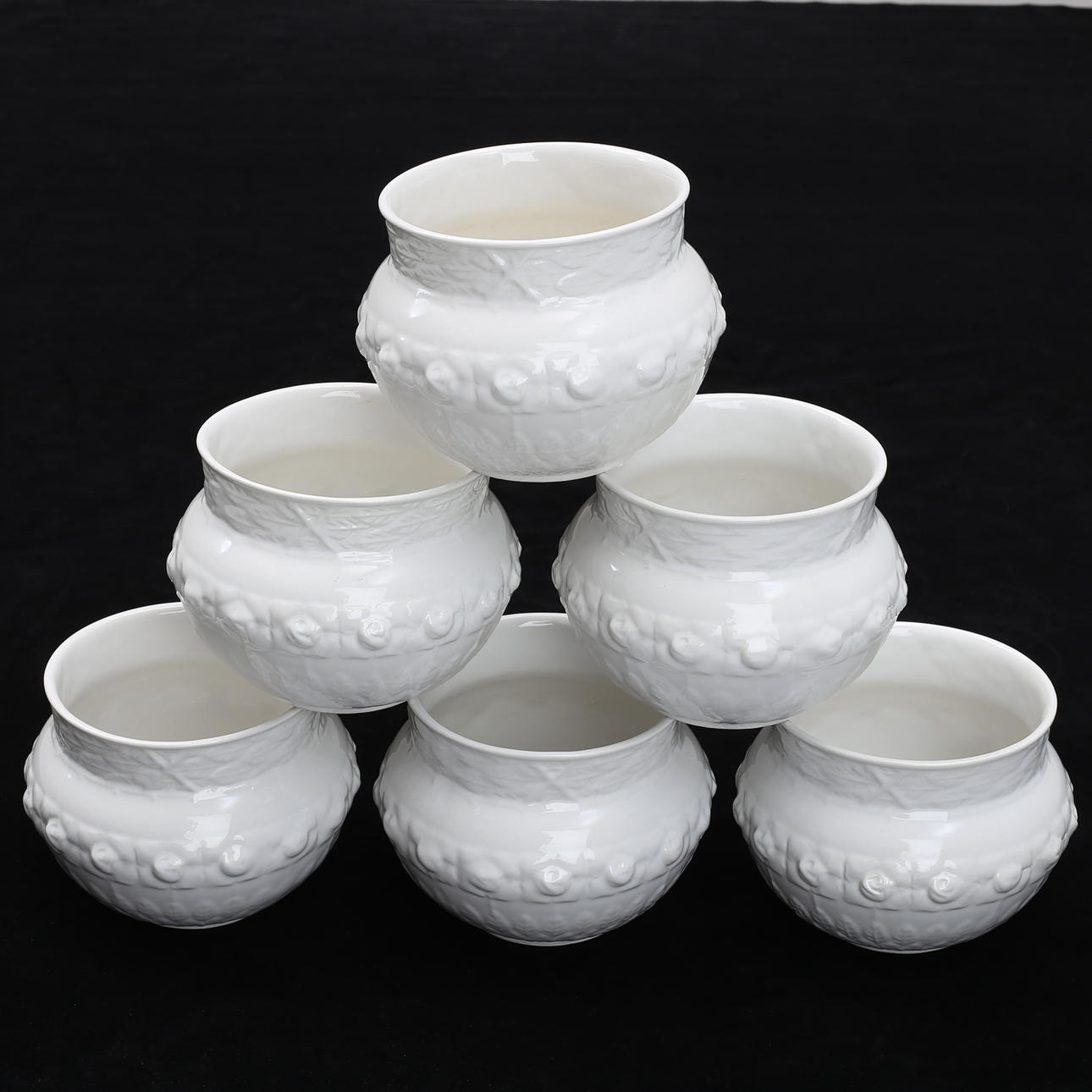 MACETEROS, 6 piezas, "Interflora", Gustavsberg.