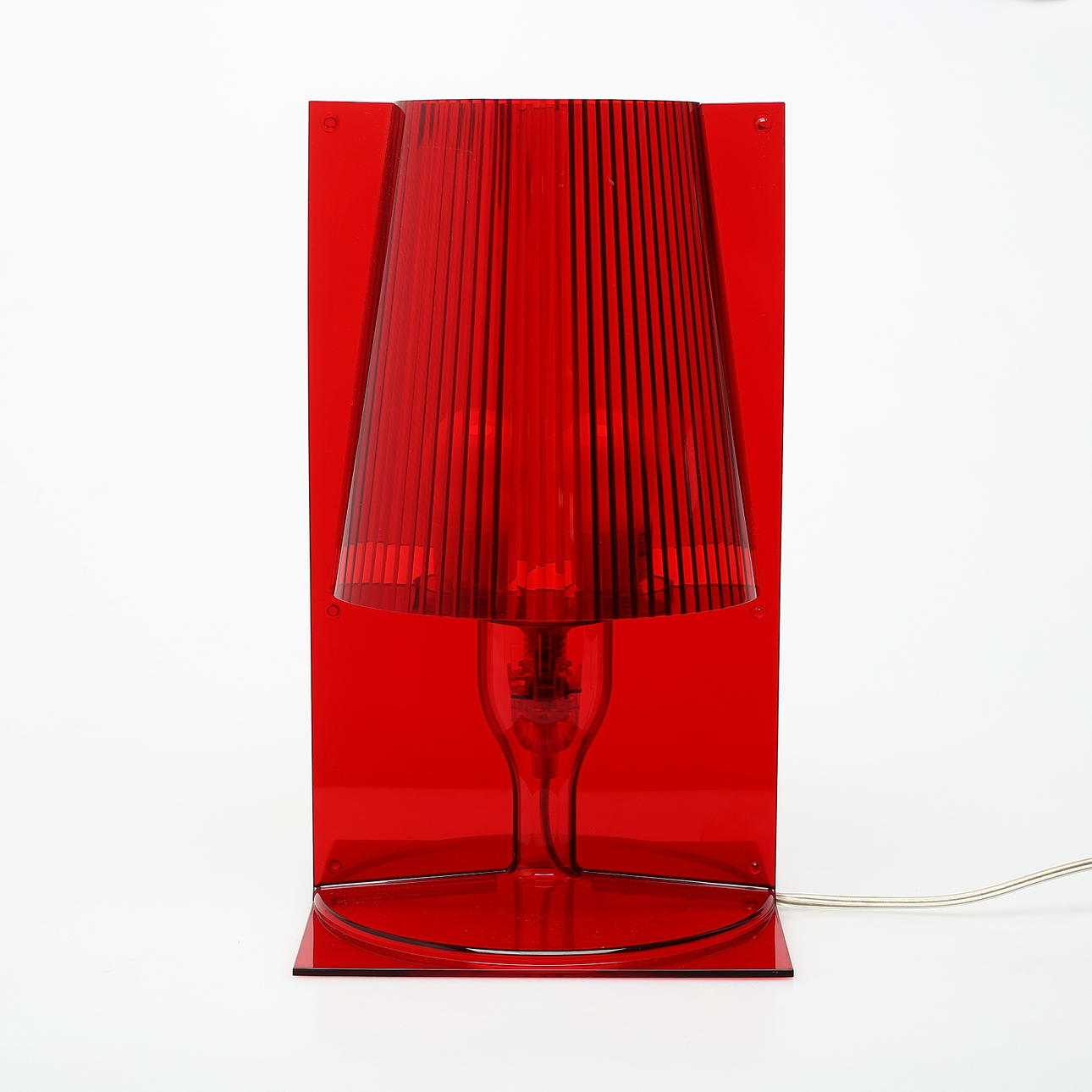 TABLE LAMP, red, "Take", Kartell, 2000s.
