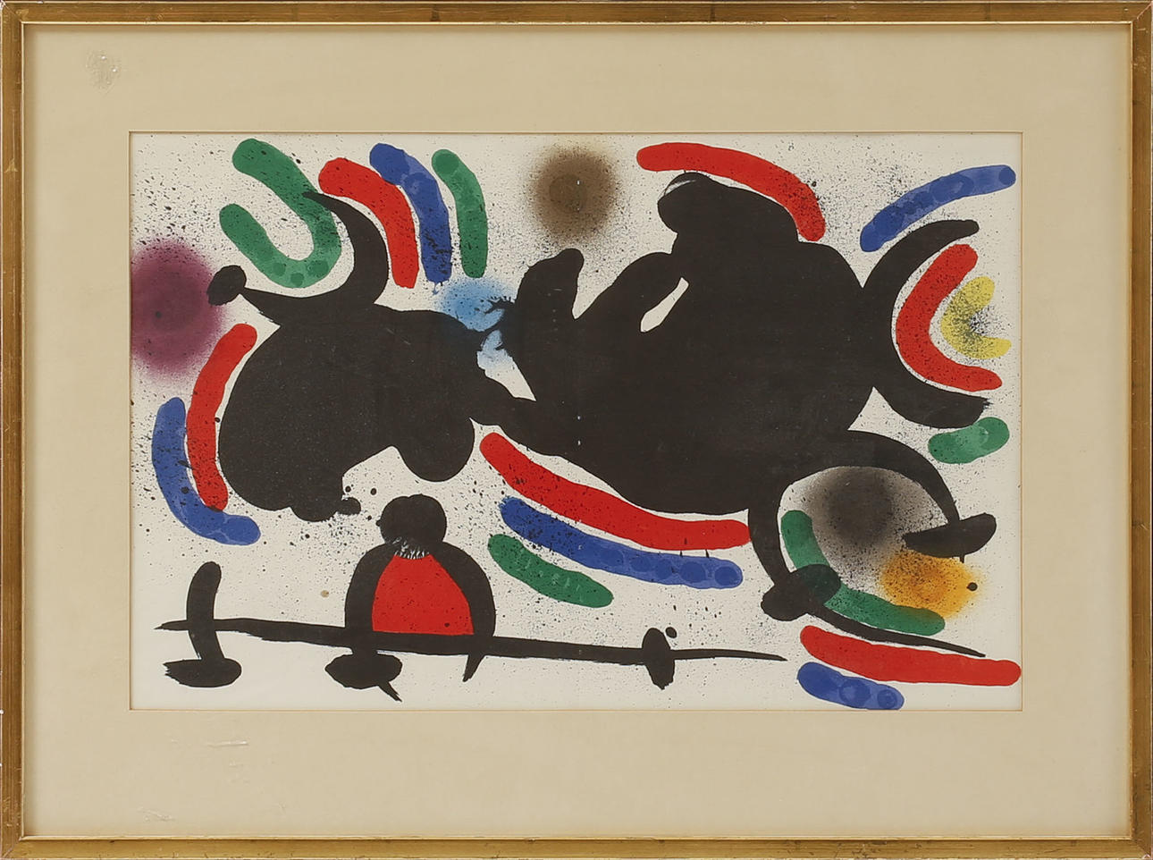 JOAN MIRÓ. komposition, färglitografi.