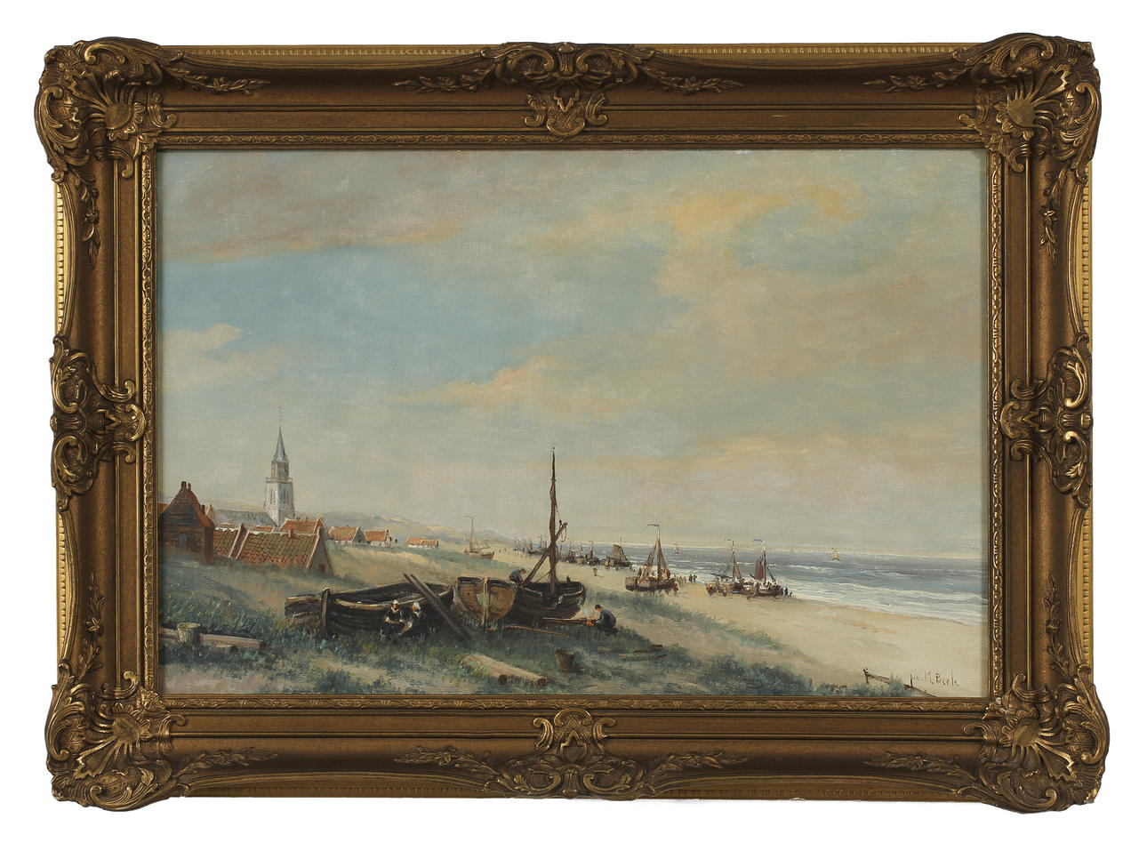 JURIAEN MARINUS VAN BEEK. Olja på duk, signerad, 1900-tal.