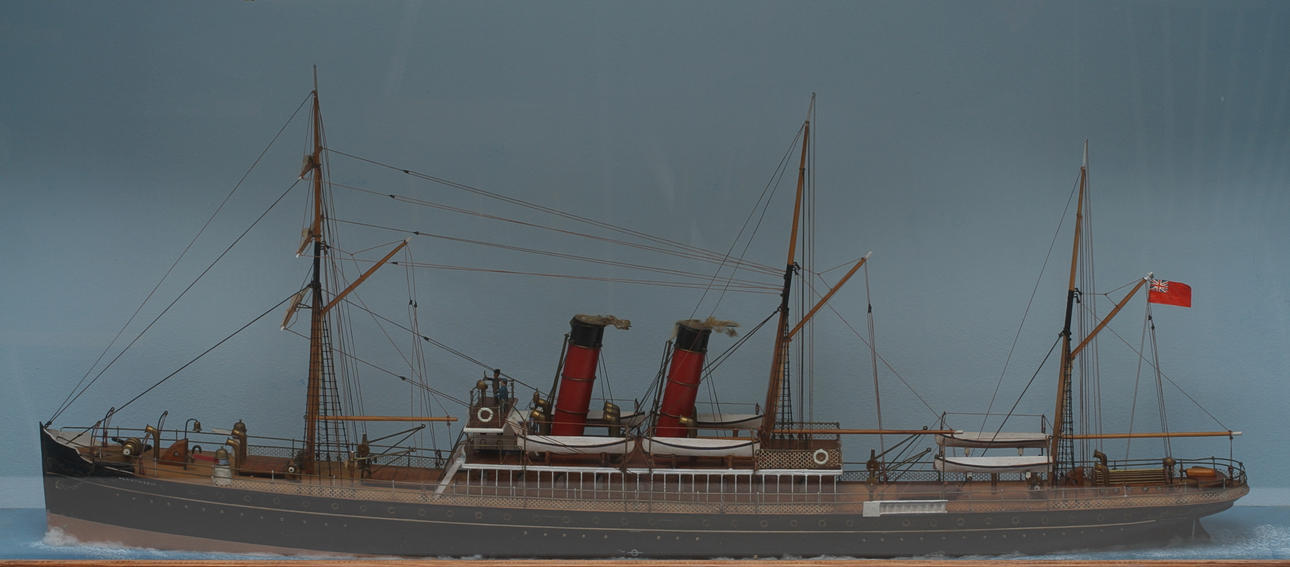 SKEPPSDIORAMA, SS Alexandria, omkring 1900.
