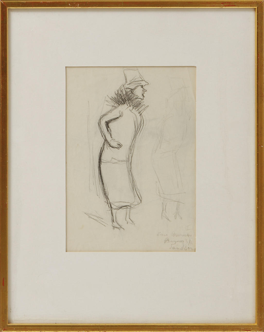 RAGNAR SANDBERG. "Zara Backman", drawing, signed and dated 31.