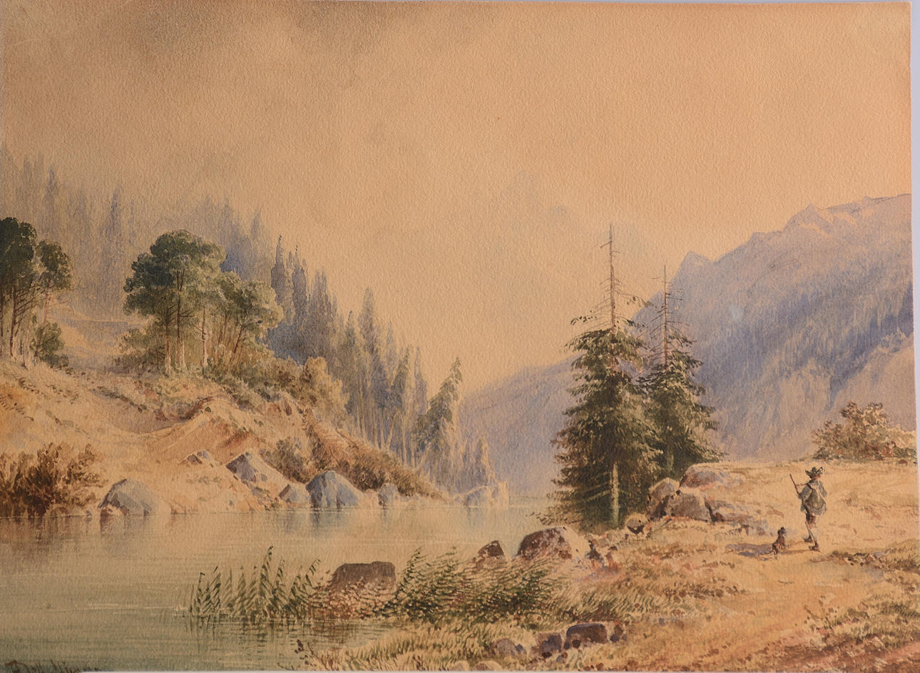 ANTON DOLL. Akvarell.