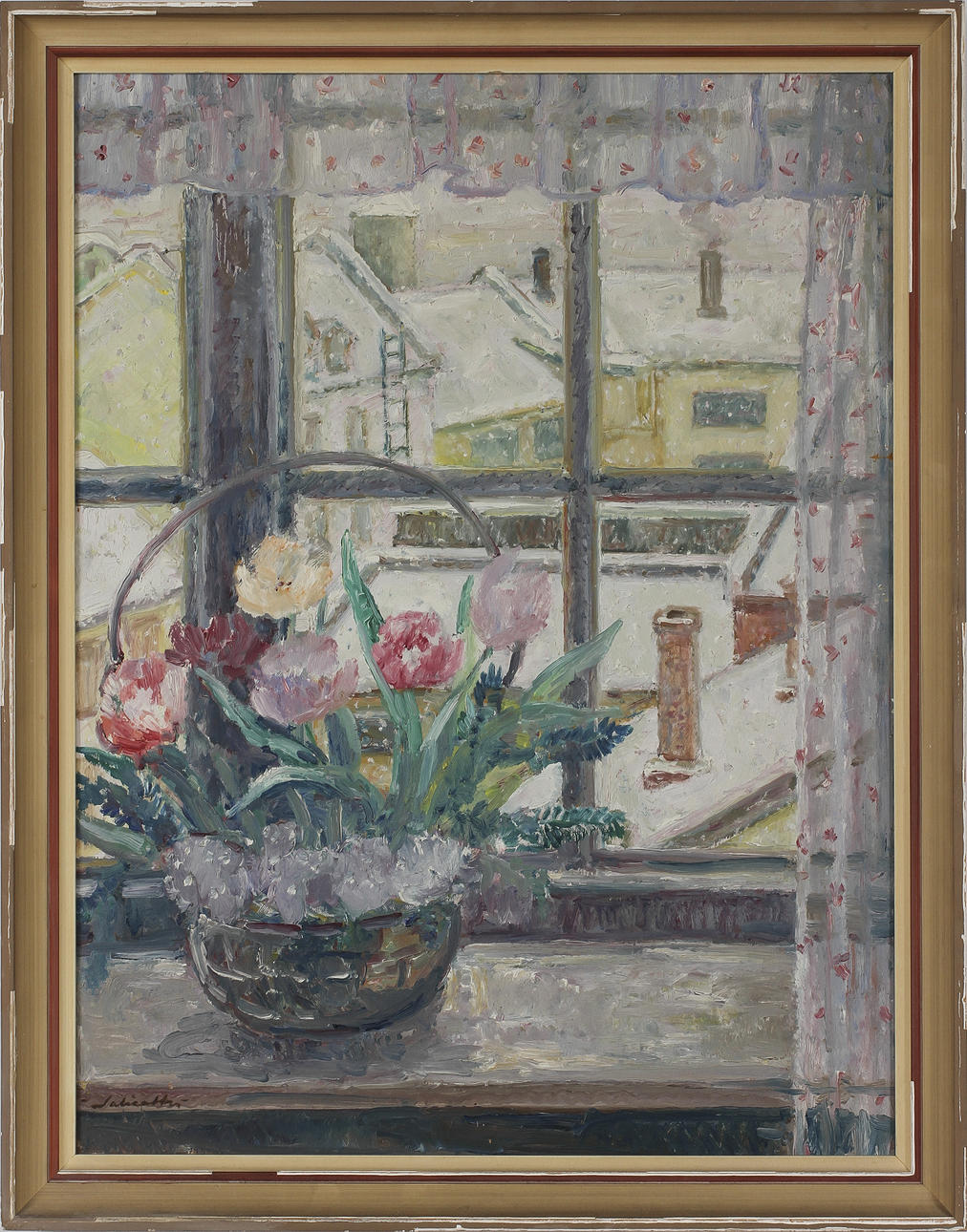 ORNULF SALICATH. Olja på pannå, signerad Salicath.