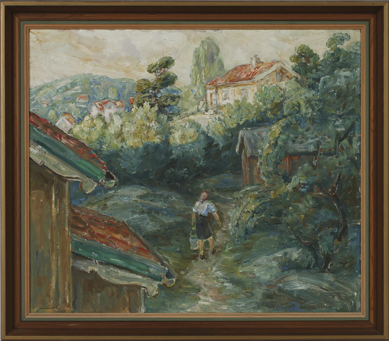 ORNULF SALICATH. Olja på pannå, signerad Salicath.