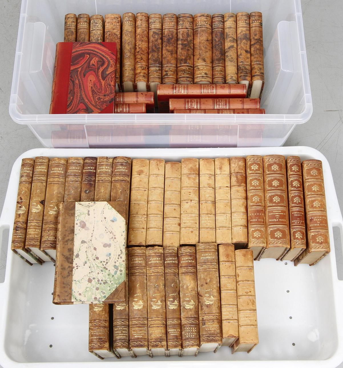 BÖCKER, 52 st, skinnband, bl.a. Albert Engström.