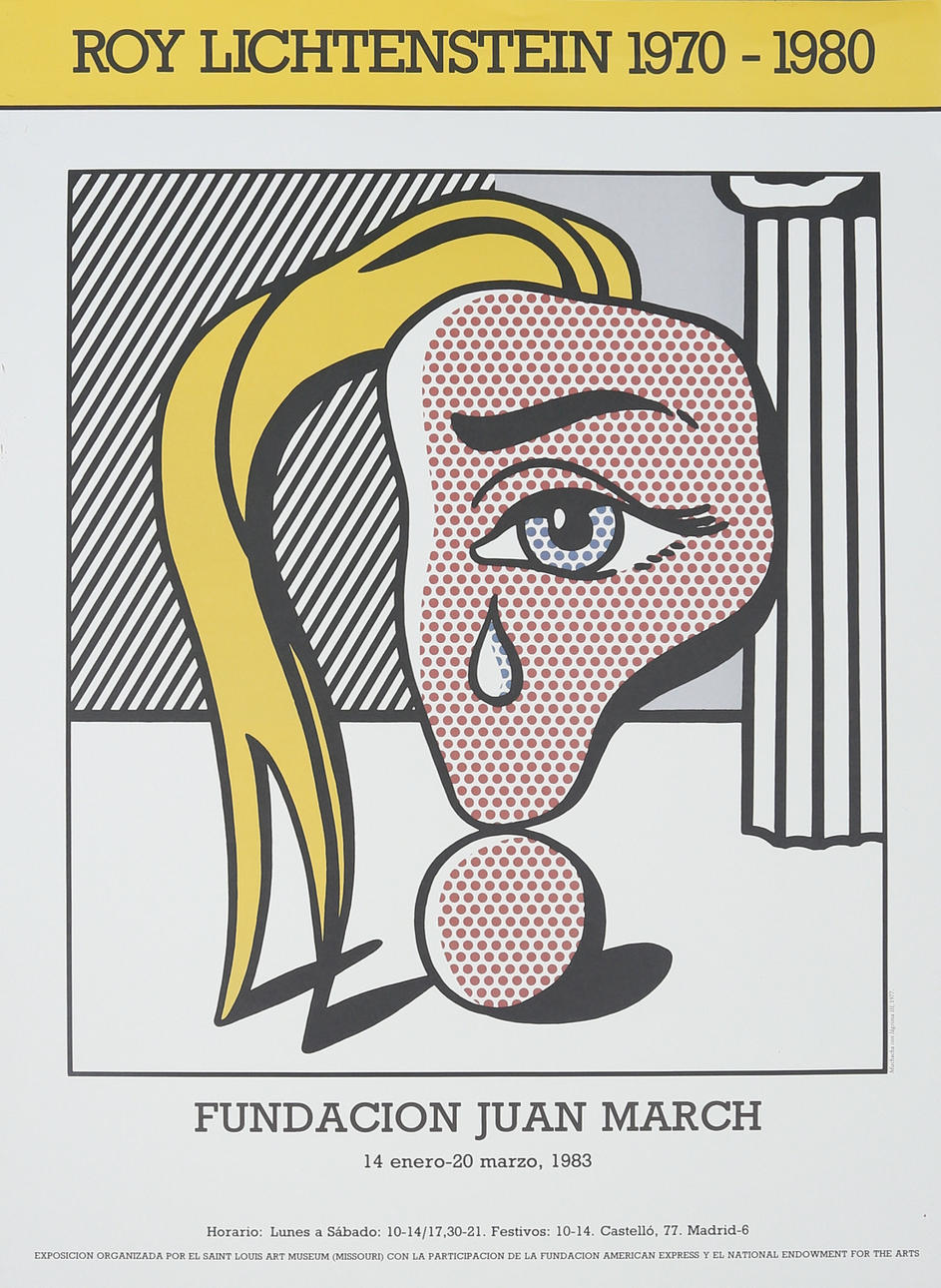 POSTER, Roy Lichtenstein 1970-1980, unsigned.