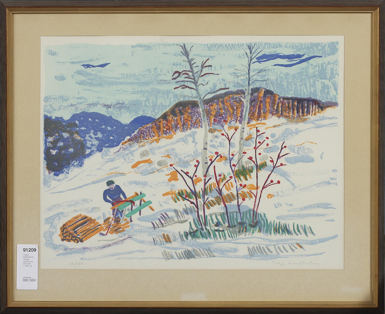 THAGE NORDHOLM. Litografi, signerad och numrerad 77/360.