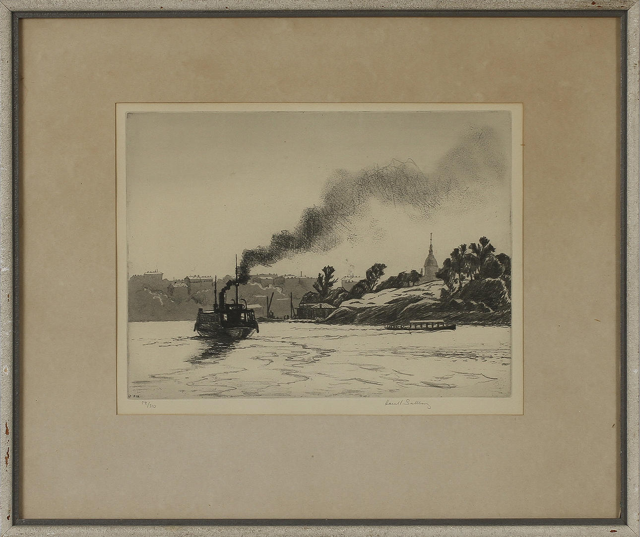 HARALD SALLBERG, akvatint, sign o numr 52/310.