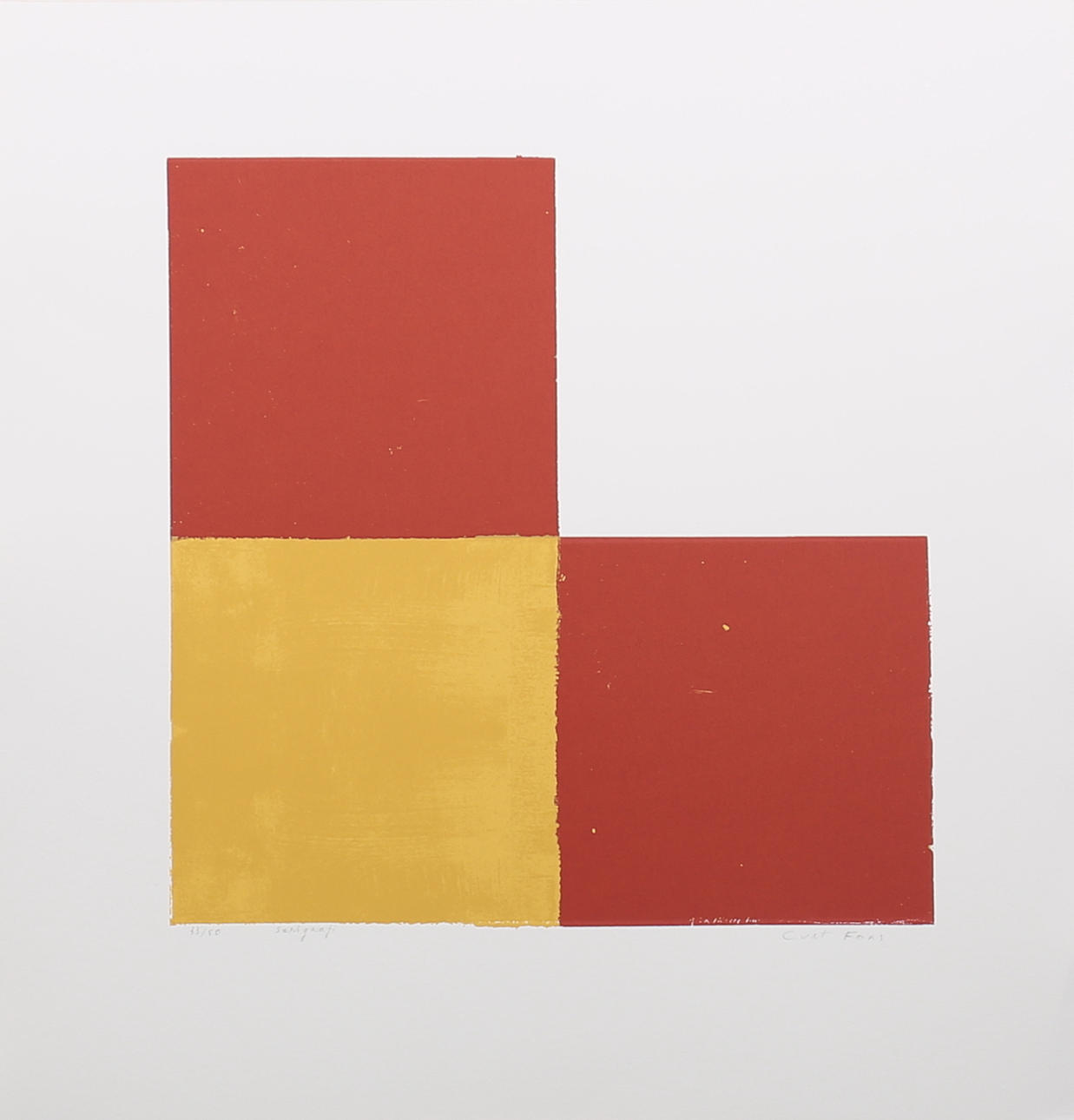 CURT FORS. Komposition. Serigrafi. Signerad. 33/50.