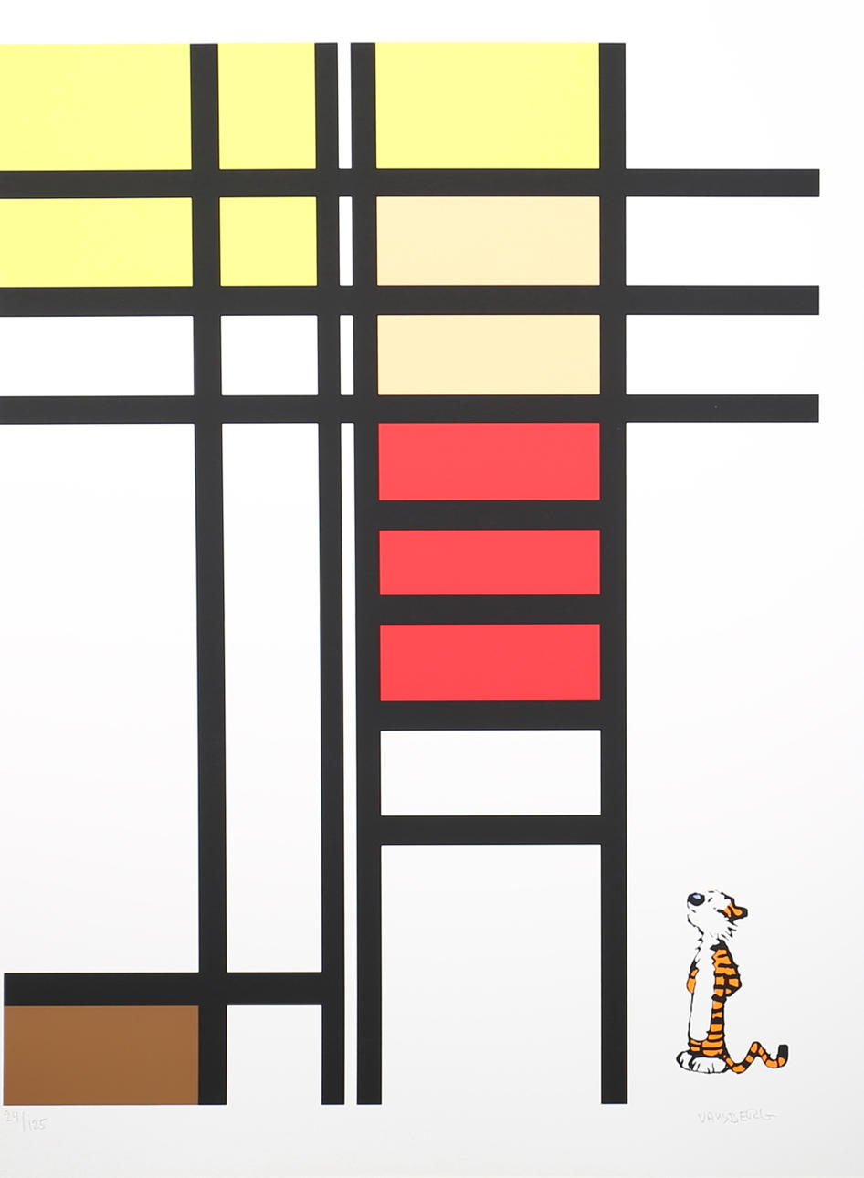 ARKADIJ VAKSBERG. Komposition med tiger. Serigrafi. Signerad Vaksberg. 24/125.