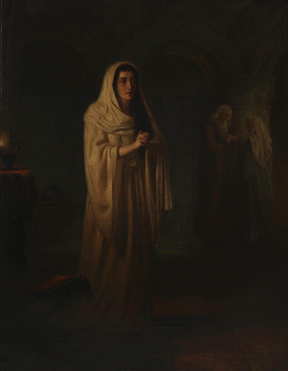 JOHN WATKINS CHAPMAN. Olja på duk. Signerad.